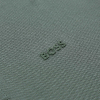 BOSS PL Mirror Paddy Polo Shirt in Open Green Logo