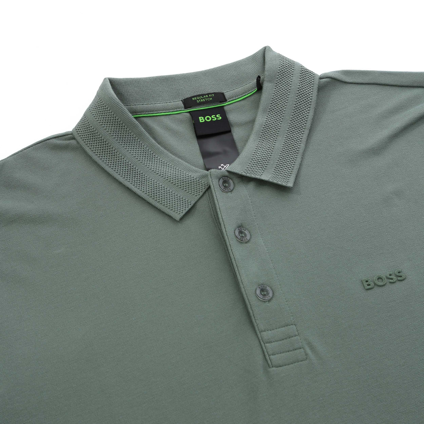 BOSS PL Mirror Paddy Polo Shirt in Open Green Placket