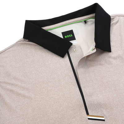 BOSS PL Paddytech GOC Polo Shirt in Open White collar