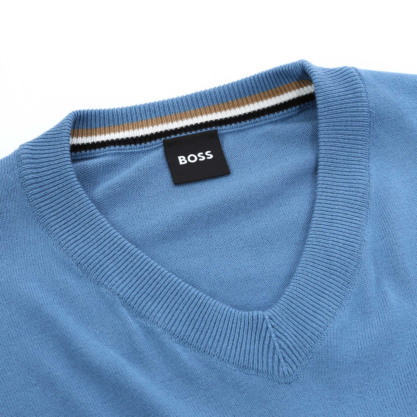 BOSS Pacello L Knitwear in Pastel Blue Neck