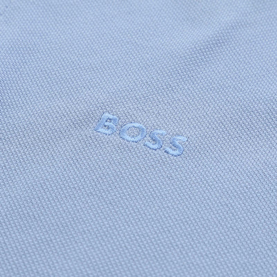 BOSS Paddy 8 Polo Shirt in Sky Blue Logo