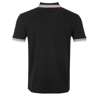BOSS Paddy Polo Shirt in Black & Orange Back