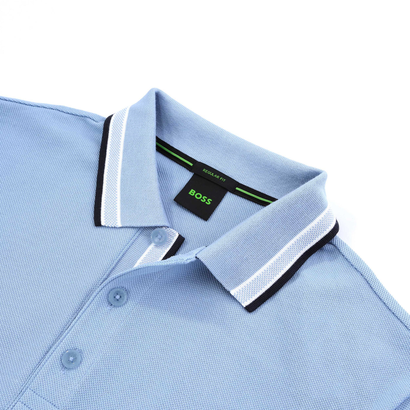BOSS Paddy Polo Shirt in Open Blue collar