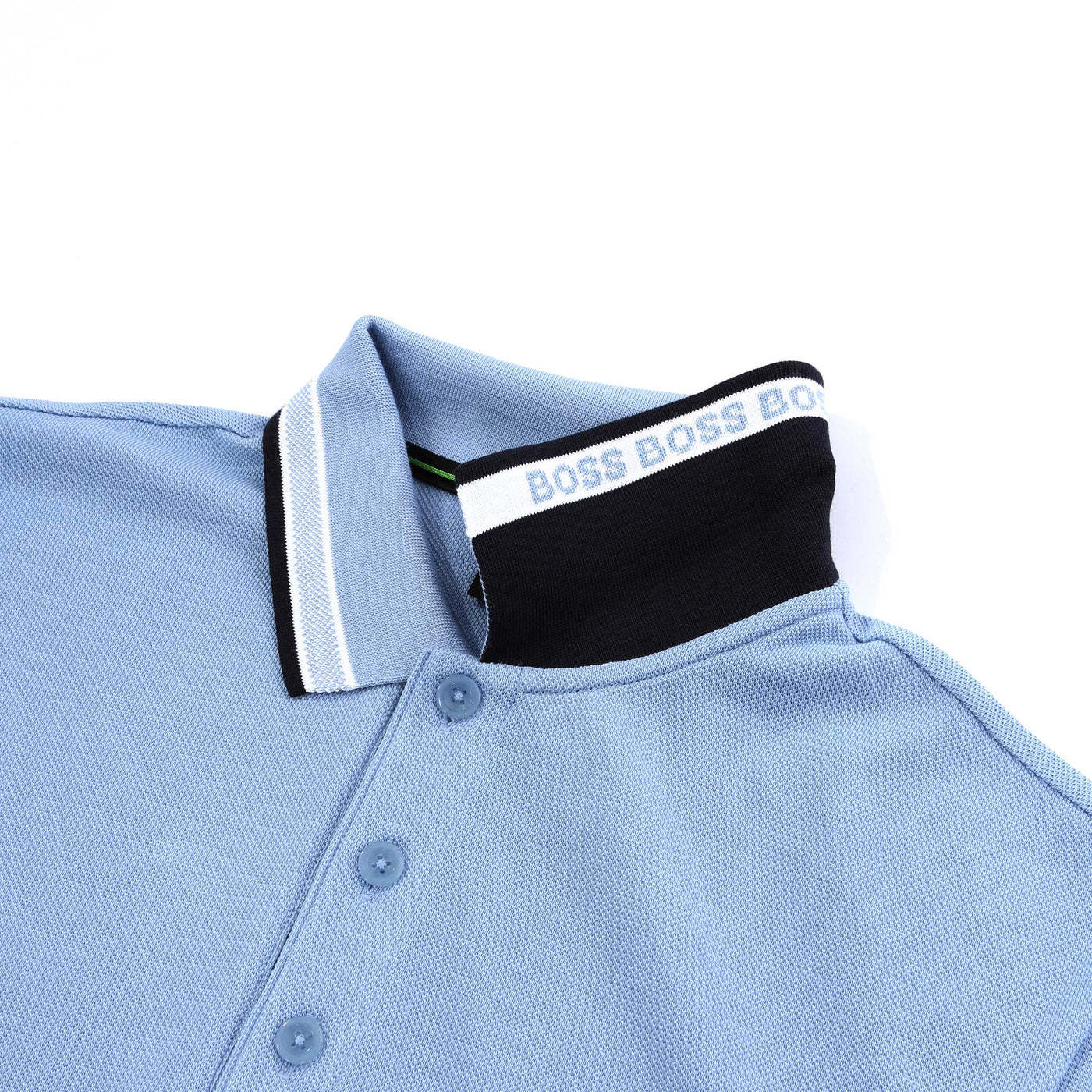 BOSS Paddy Polo Shirt in Open Blue detail