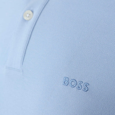 BOSS Pallas Polo Shirt in Sky Blue Logo