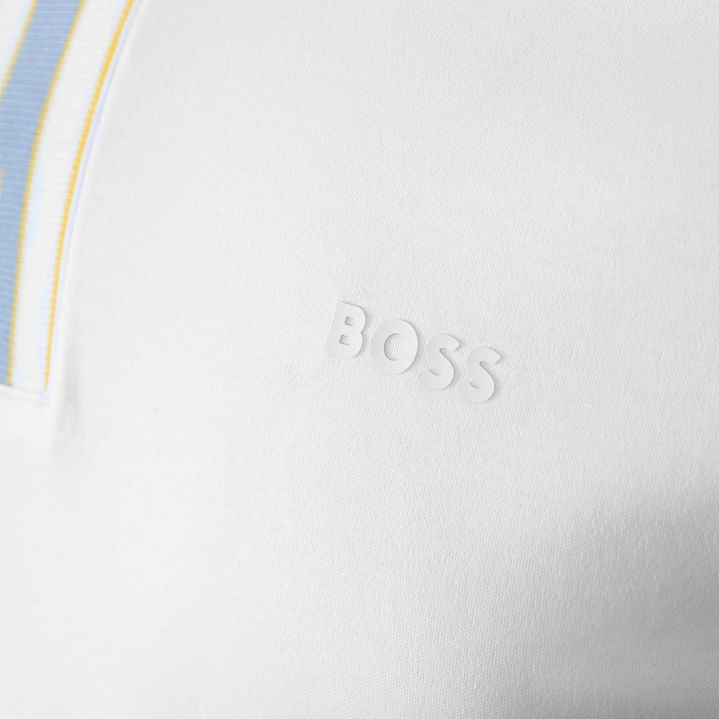 BOSS Parlay 185 Polo Shirt in White Logo