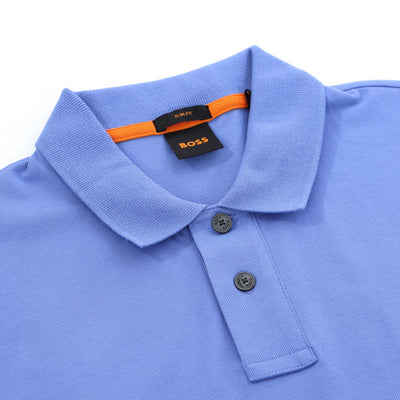 BOSS Passenger Polo Shirt in Bright Purple Collar