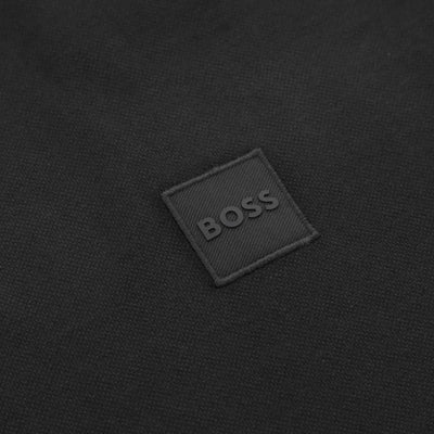 BOSS Passerby Long Sleeve Polo Shirt in Black
