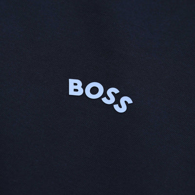 BOSS Paul Curved Polo Shirt in Dark Blue logo