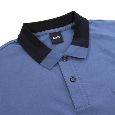 BOSS Phillipson 116 Polo Shirt in French Blue Collar