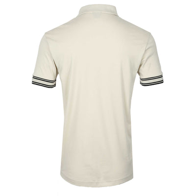 BOSS Polo Zone Polo Shirt in Open White back