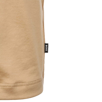 BOSS Press 53 Polo Shirt in Medium Beige Logo Tab