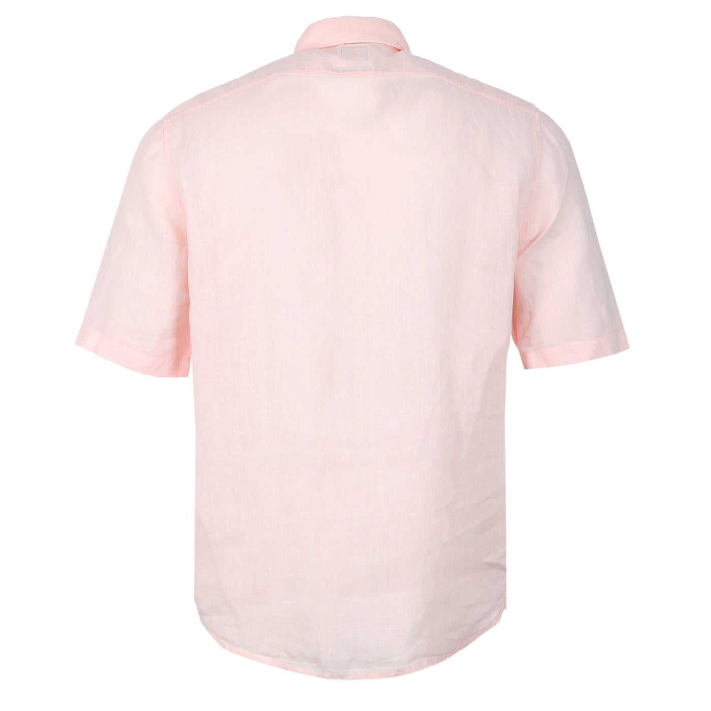 BOSS Rash 2 Short Sleeve Linen Shirt in Pink Back