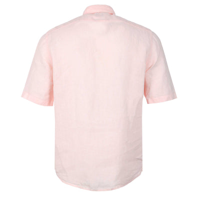 BOSS Rash 2 Short Sleeve Linen Shirt in Pink Back