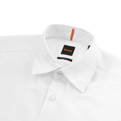 BOSS Rash 2 Short Sleeve Shirt in White Collar