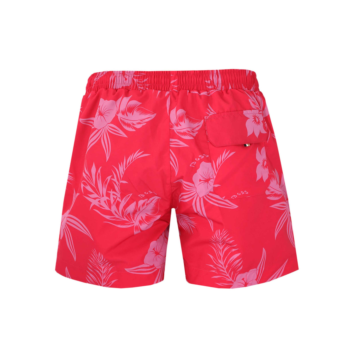 BOSS Reev Swim Short in Dark Pink Back