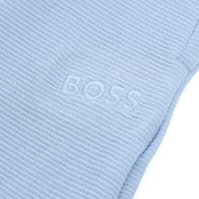 BOSS Rib Shorts Sweat Short in Sky Blue Logo