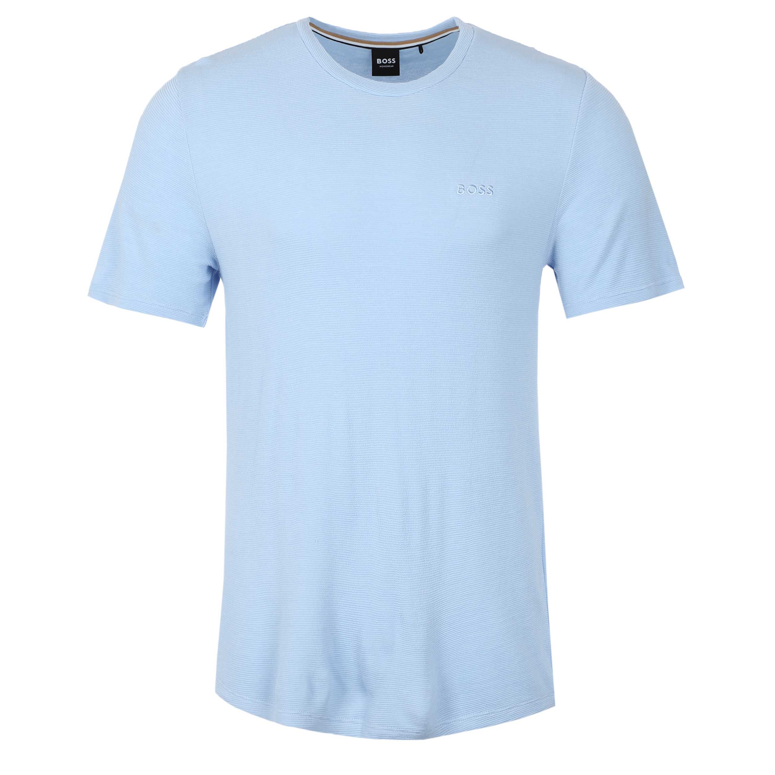 BOSS Rib T-Shirt in Sky Blue