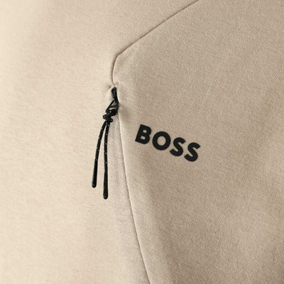 BOSS Salbiq Sweatshirt in Medium Beige Logo