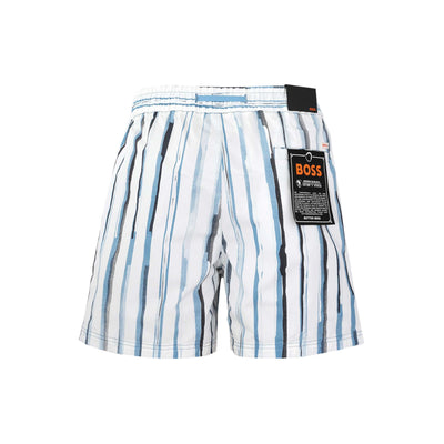 BOSS Sandrew 3 Shorts Short in White & Blue Back