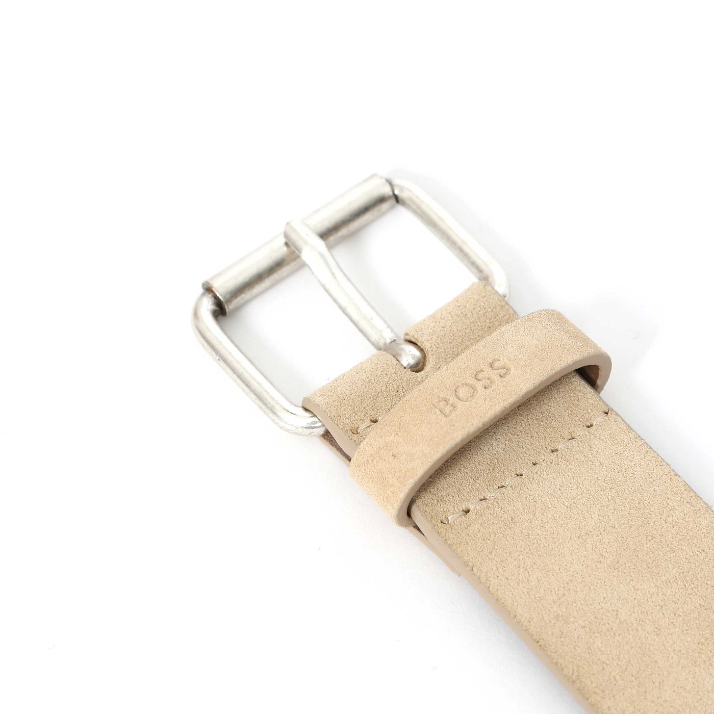 BOSS Serge Sd Sz40 Belt in Light Beige Buckle