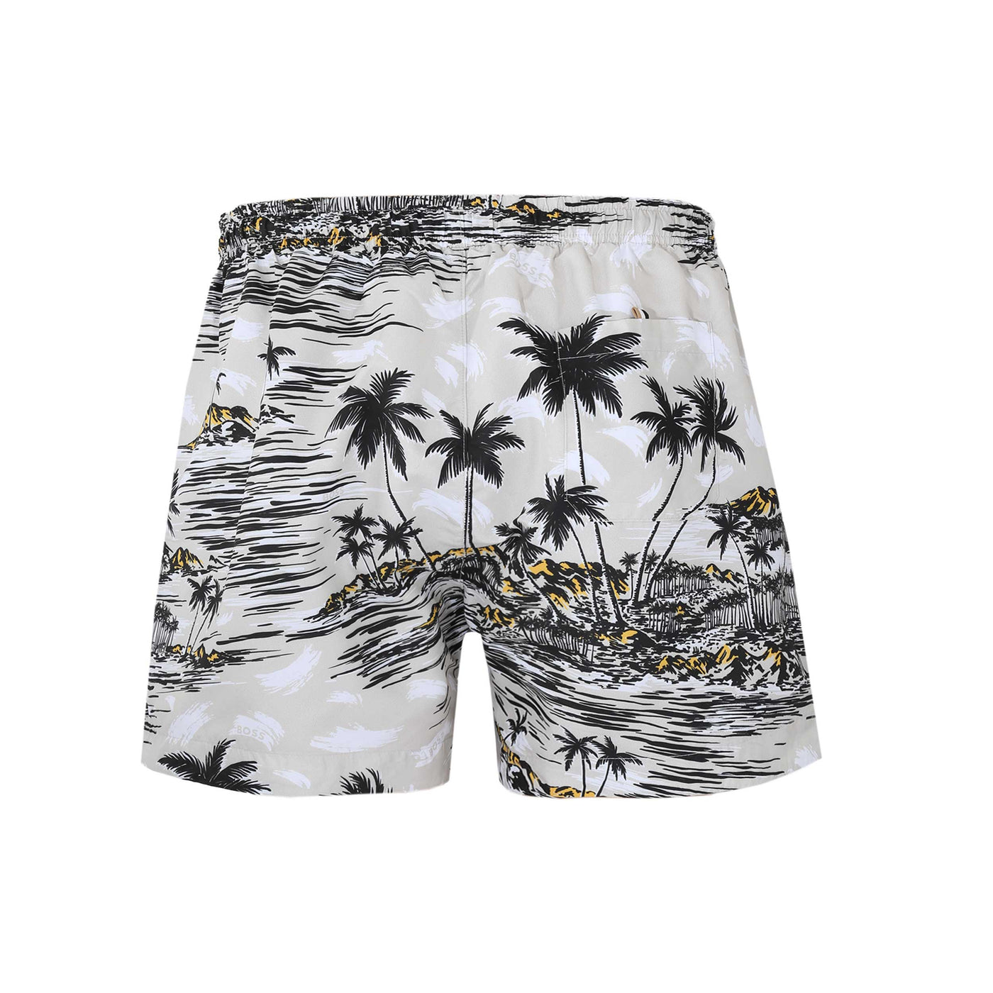 BOSS Springfish Swim Short in White Back