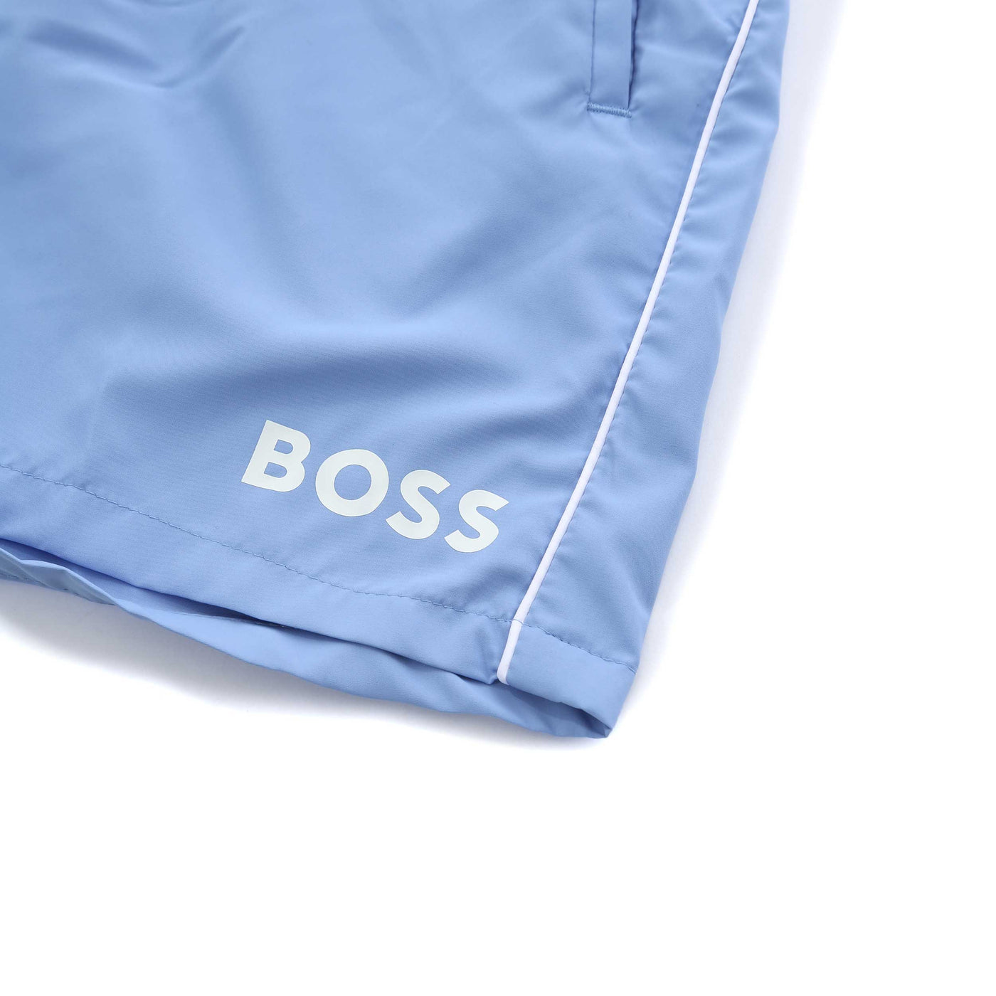 BOSS Starfish Swim Short in Sky Blue Logo