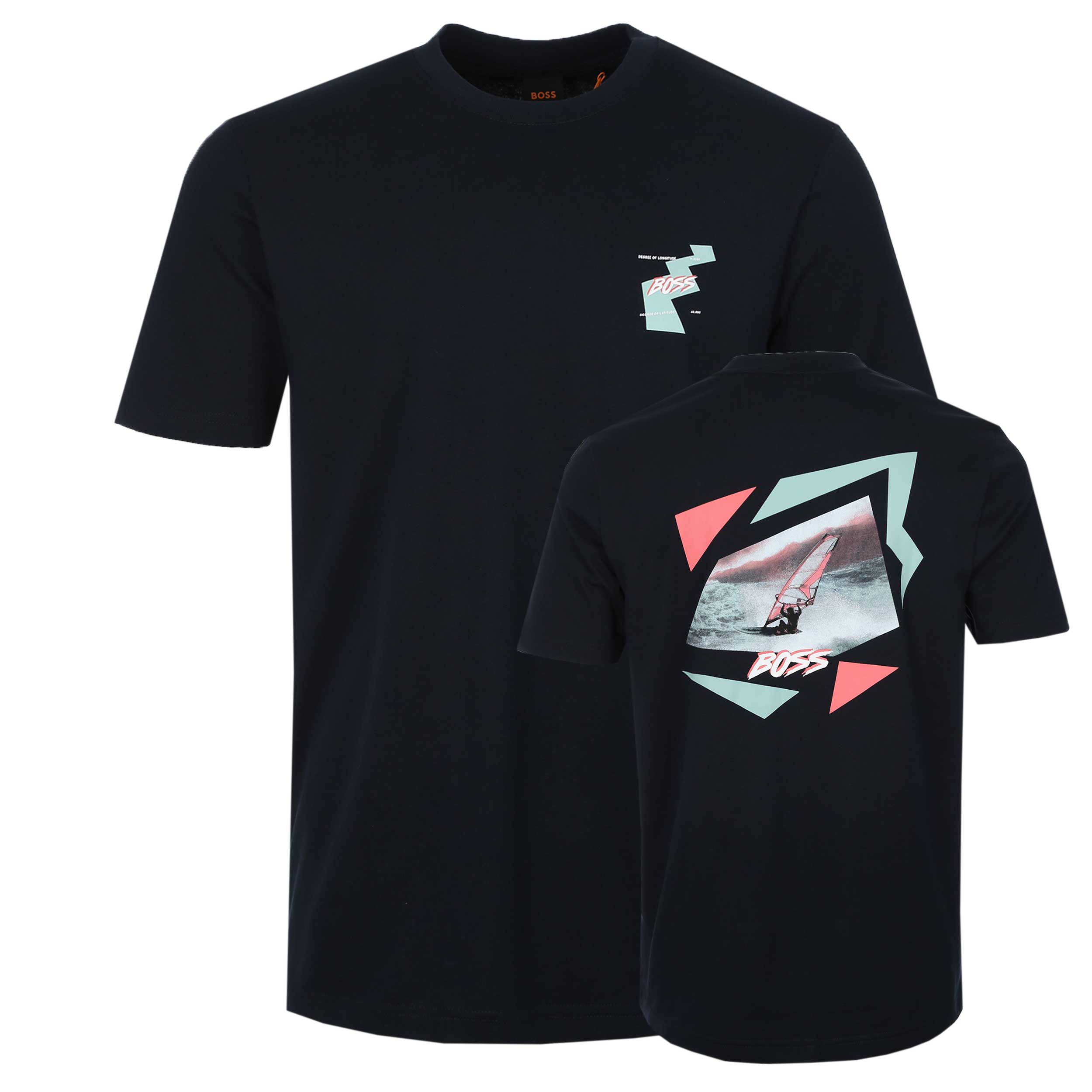 BOSS Te Movement T Shirt in Dark Blue