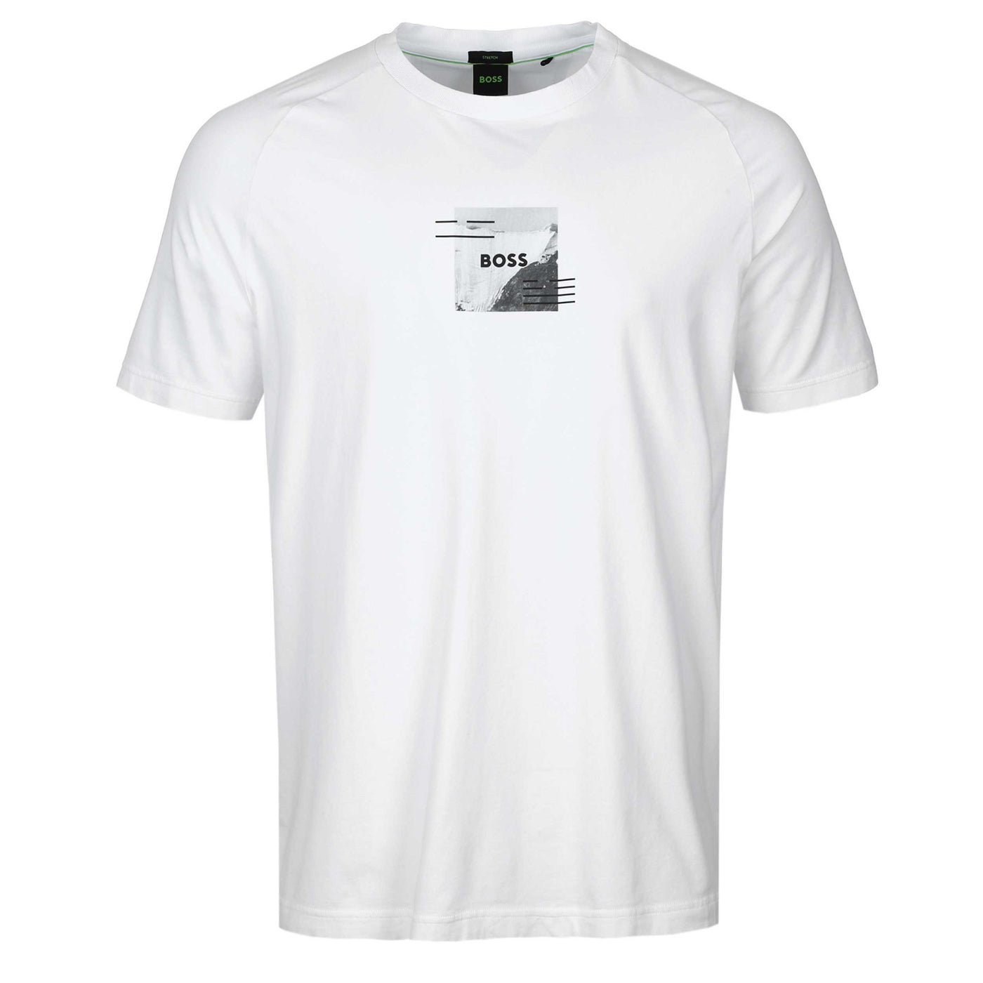 BOSS Tee Stripe Zone T Shirt in White