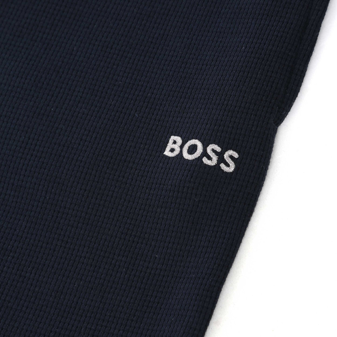 BOSS Waffle Shorts in Navy Logo