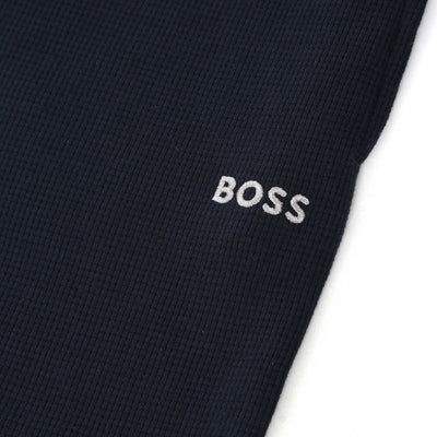 BOSS Waffle Shorts in Navy Logo