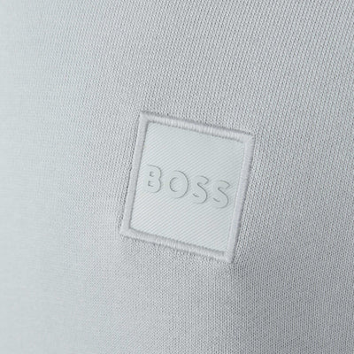 BOSS Westart Sweat Top in Light Pastel Grey Logo