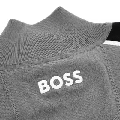 BOSS Zelchior X Knitwear in Medium Grey Nape Logo