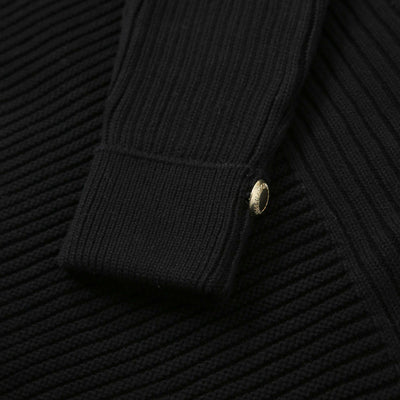 Barbour Roberta Knitted Ladies Knitwear in Black Cuff