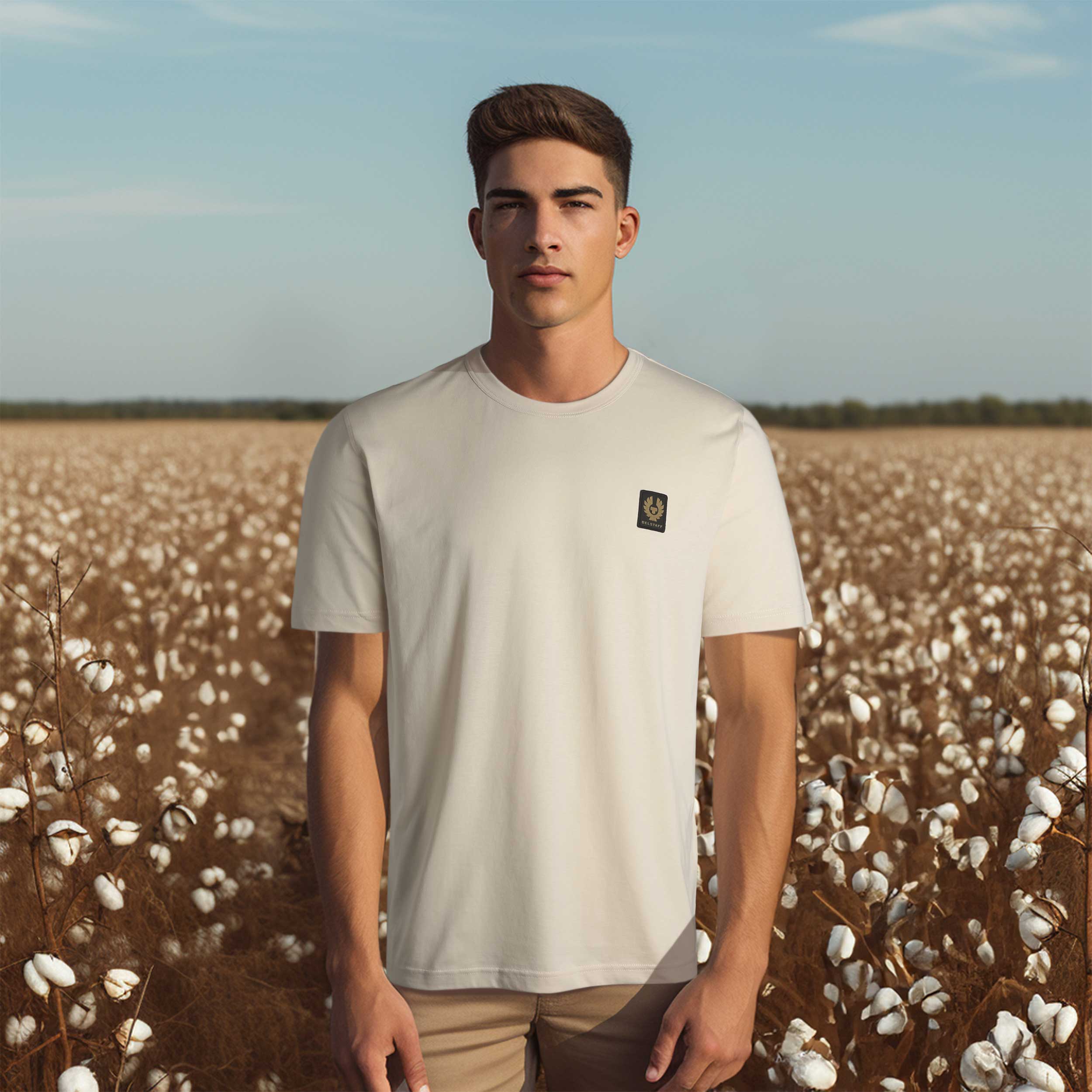 Belstaff Classic T-Shirt in Moonbeam