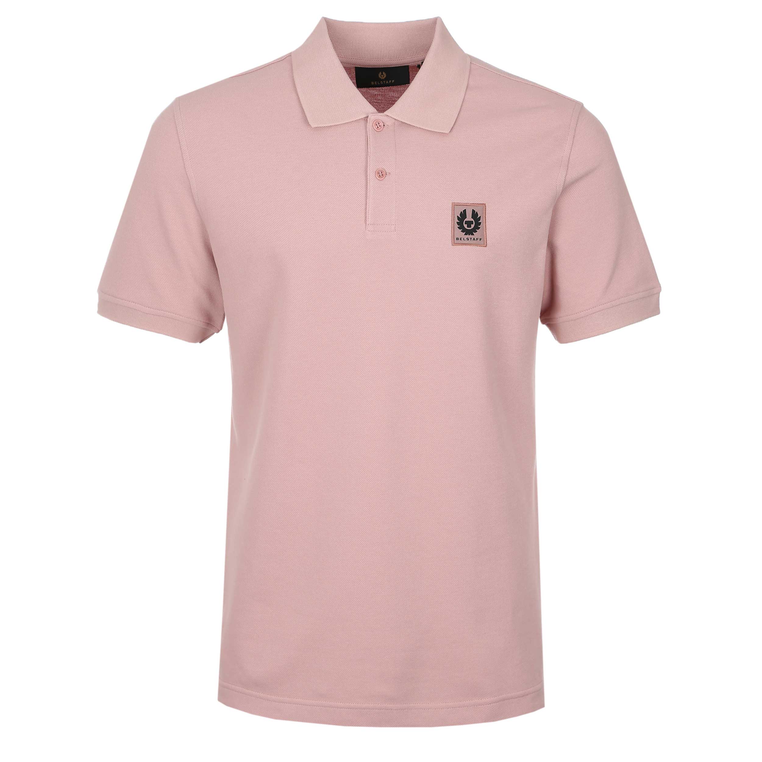 Belstaff Classic Short Sleeve Polo Shirt in Dusk Pink