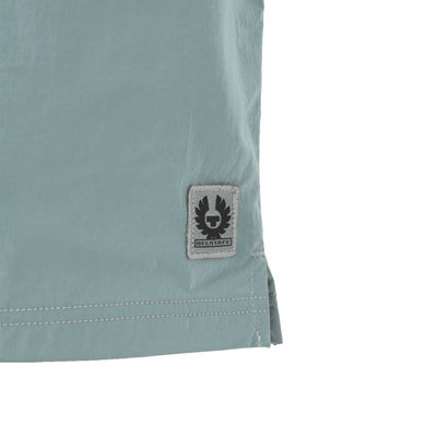 Belstaff Clipper Swim Short in Steel Green Logo