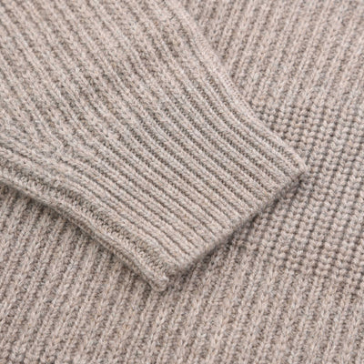 Belstaff Eden Mock Neck Jumper Ladies Knitwear in Fossil Cuff