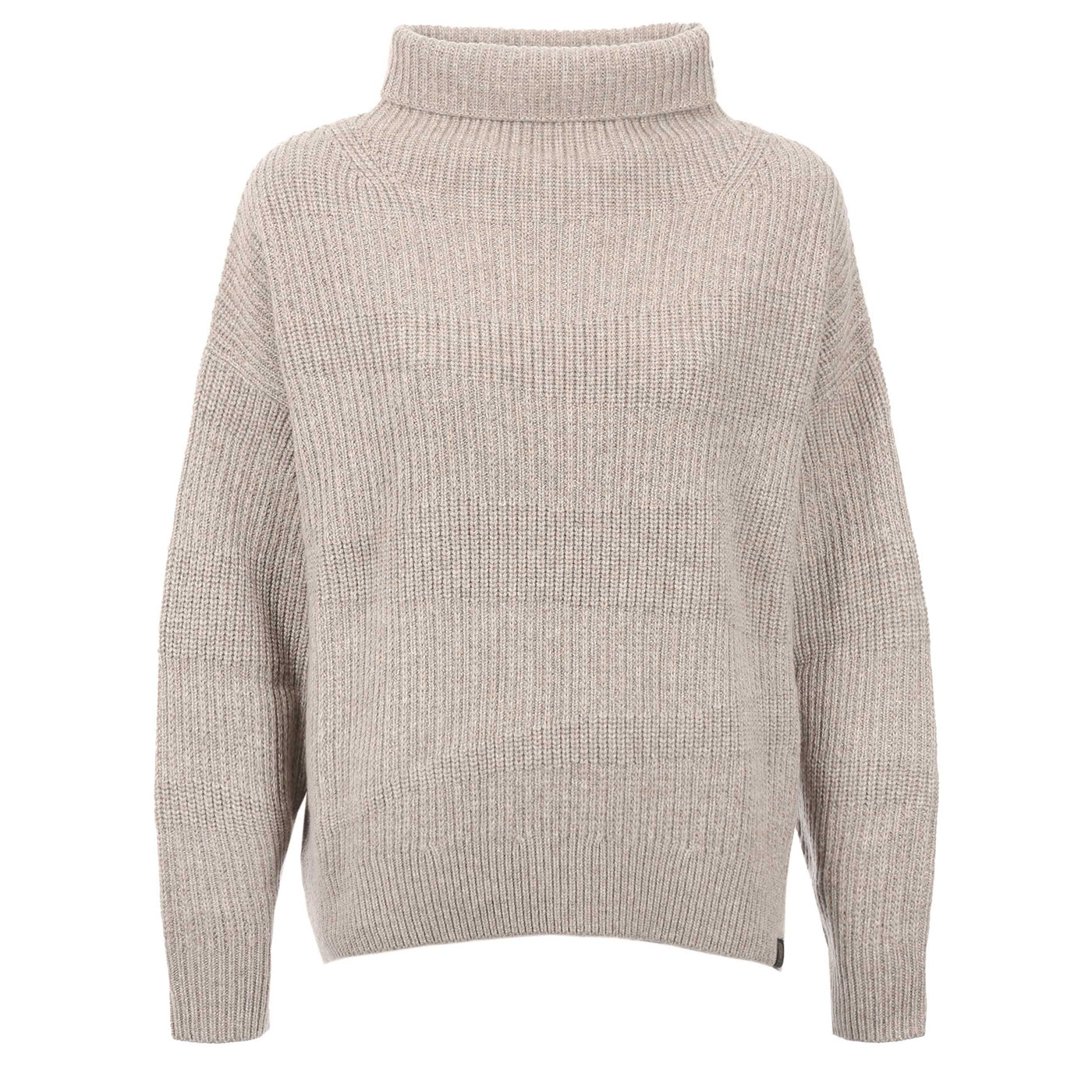 Belstaff Eden Mock Neck Jumper Ladies Knitwear in Fossil