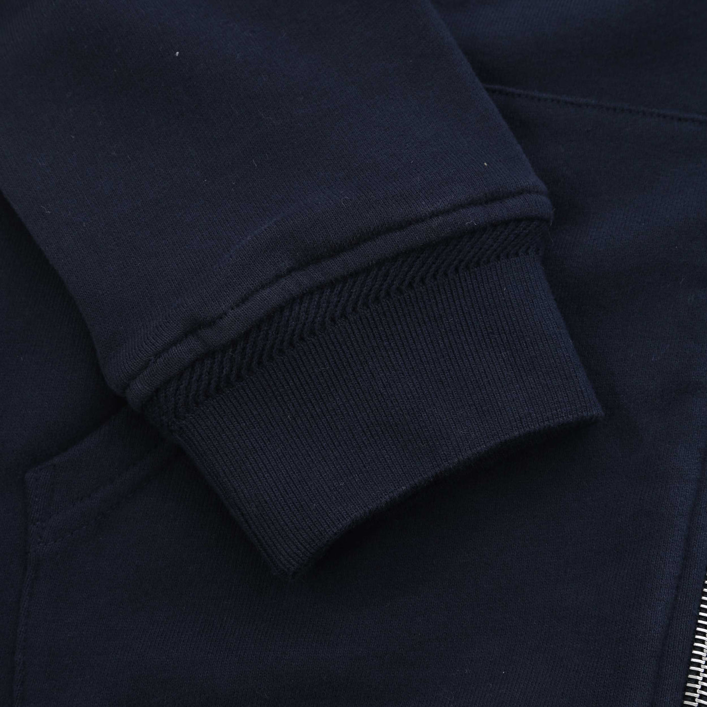 Belstaff Full Zip Hoodie Sweat Top in Navy Cuff