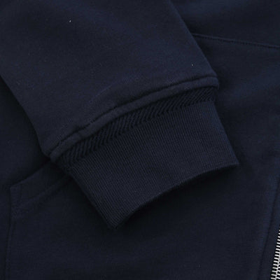Belstaff Full Zip Hoodie Sweat Top in Navy Cuff