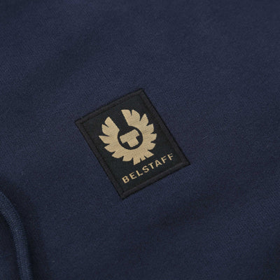 Belstaff Full Zip Hoodie Sweat Top in Navy Logo