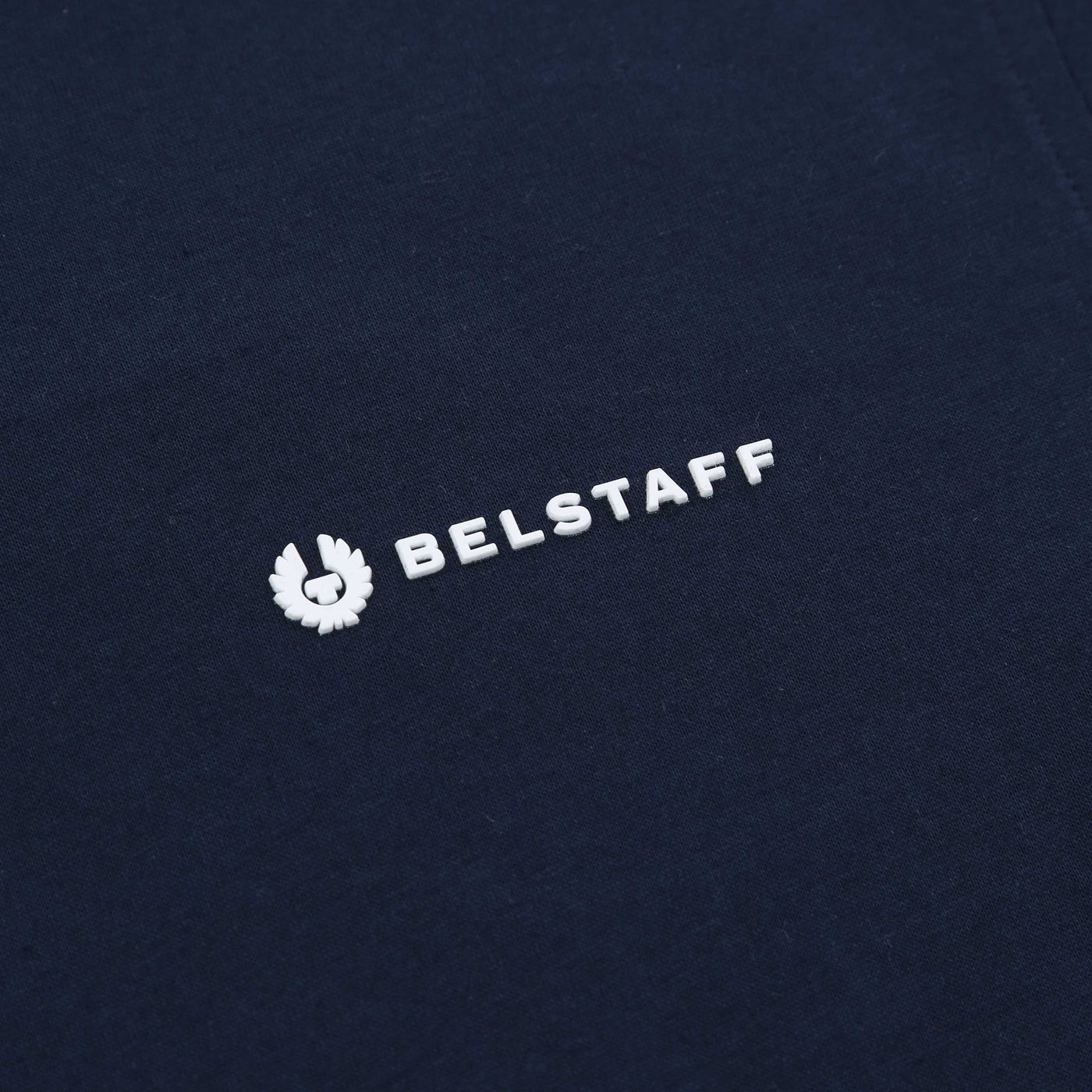 Belstaff Graph Zip Polo Shirt in Dark Ink Logo