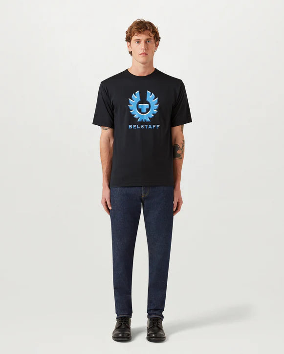 Belstaff Liquify Graphic T-Shirt in Dark Ink Model