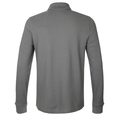 Belstaff Long Sleeve Polo Shirt in Tornado Grey Back