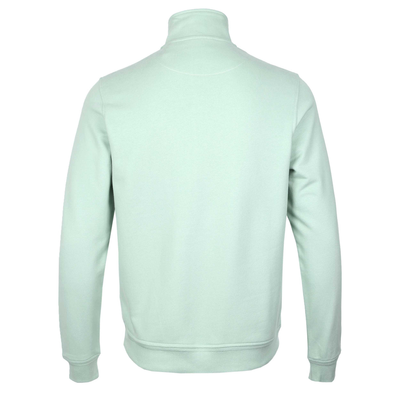 Belstaff Quarter Zip Sweat Top in Breeze Green Back