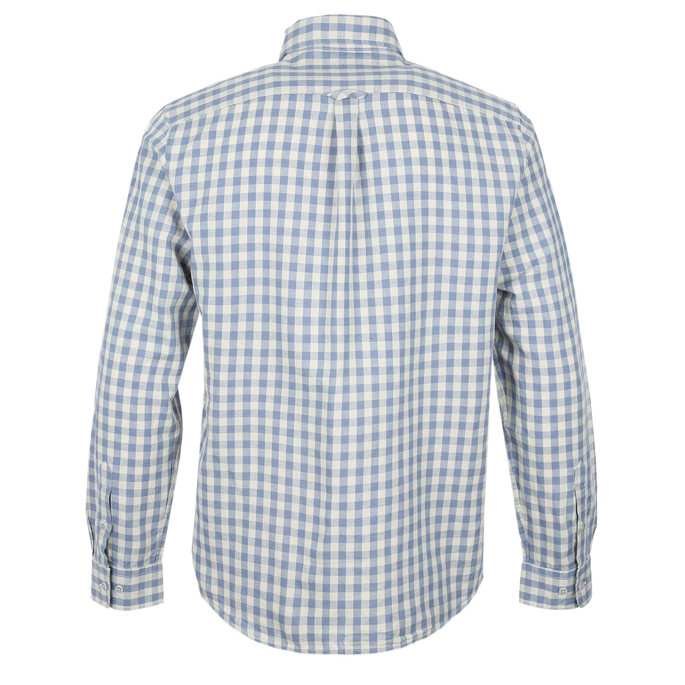 Belstaff Scale Linen Shirt in Blue Flint & Stone Beige Back