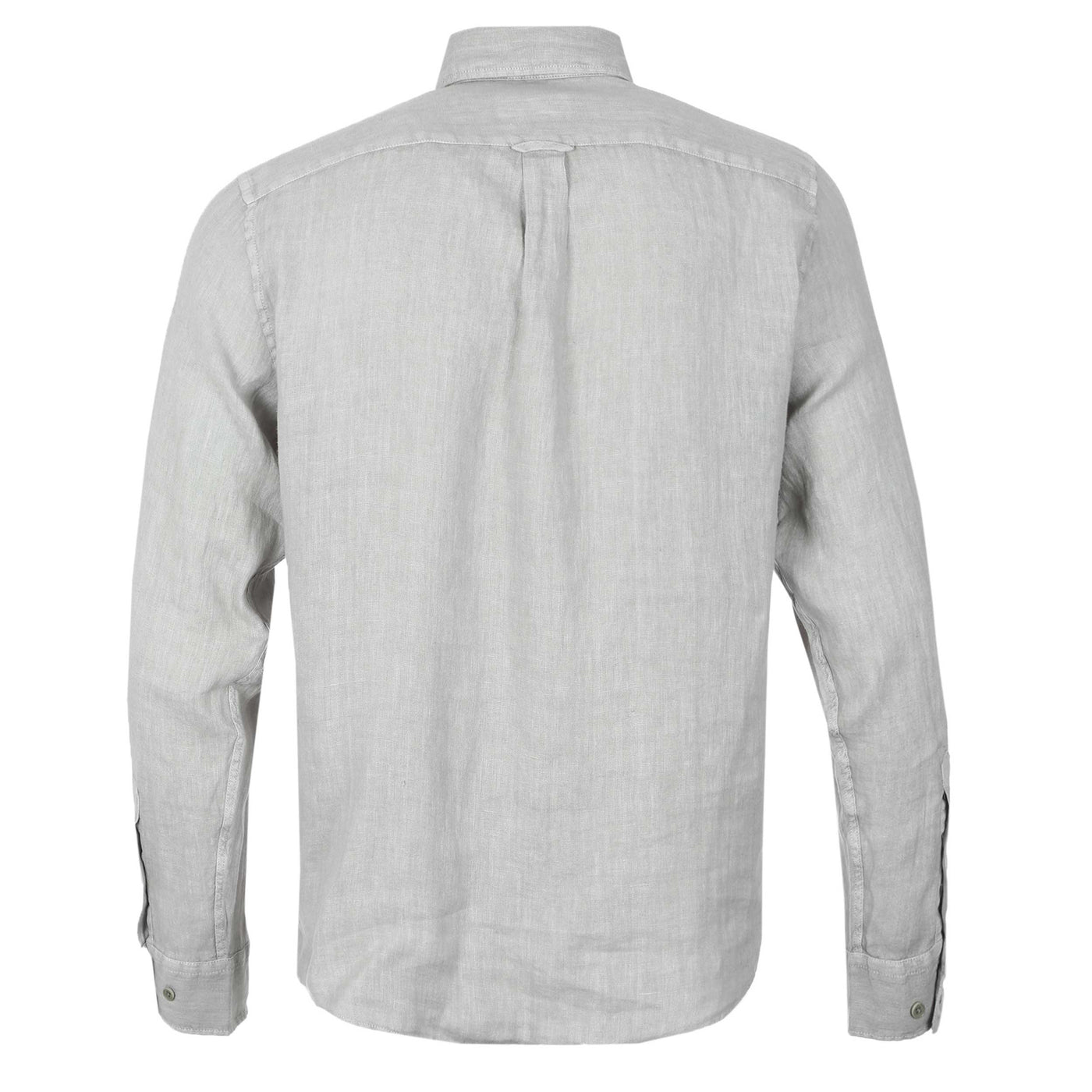 Belstaff Scale Linen Shirt in Cloud Grey Back