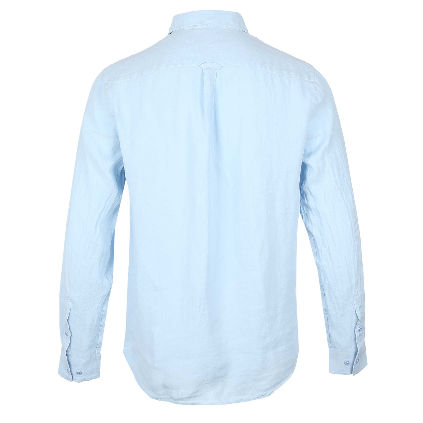 Belstaff Scale Linen Shirt in Sky Blue back