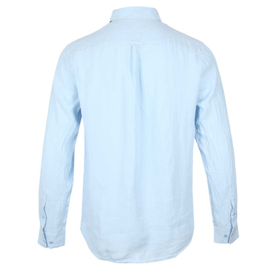 Belstaff Scale Linen Shirt in Sky Blue back